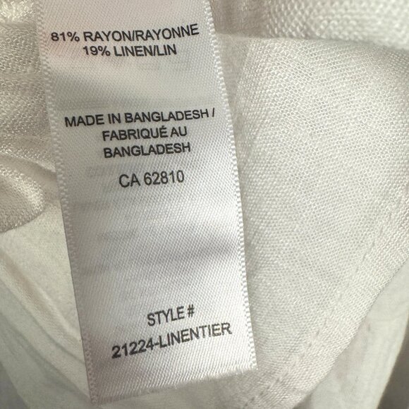 Ricki’s White Linen Blend Button Front Peplum Blouse NWT Size L - Picture 8 of 8